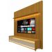 Rack com Painel 1.85 Ripado com LED e Rodízio Nobre Naturale com Off White - Gelius Móveis