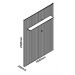 Rack com Painel 1.85 Ripado com LED e Rodízio Nobre Naturale com Off White - Gelius Móveis