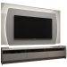 Rack com Painel 2.2 Sublime Cinza com Off White - Gelius Móveis