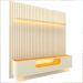 Rack com Painel Nobre 2.3 com Pés de Vidro Off White - Gelius