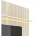 Rack com Painel Requinte 2.2 Ripado 3D com Led Cinza com Off White - Gelius Móveis