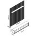 Rack com Painel Requinte 2.2 Ripado 3D com Led Cinza com Off White - Gelius Móveis
