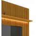 Rack com Painel Requinte 2.2 Ripado 3D com Led Naturale com Off White - Gelius Móveis