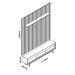 Rack com Painel Ripado com Led Nobre 2.3 Azul Royal com Off White - Gelius Móveis