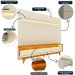 Rack com Painel Royal/Requinte 2.2 C/Pés Madeira Off White com Naturale - Gelius Móveis