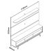 Rack com Painel Royal/Requinte 2.2 C/Pés Madeira Off White com Naturale - Gelius Móveis