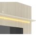 Rack com Painel Sublime 2.2 Ripado 3D com Led Cinza com Off White - Gelius Móveis