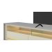 Rack para TV 2.2 Retrô com LED Requinte Cinza com Off White - Gelius Móveis