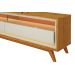 Rack para TV 2.2 Retrô com LED Requinte Naturale com Off White - Gelius Móveis