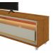 Rack para TV 2.2 com LED Requinte Naturale com Off White - Gelius Móveis