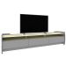 Rack para TV 2.2 com Rodízio Sublime Cinza com Off White - Gelius Móveis