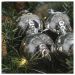 12 Bolas Enfeite Natalino Árvore De Natal Prata 80mm