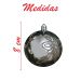 12 Bolas Enfeite Natalino Árvore De Natal Prata 80mm