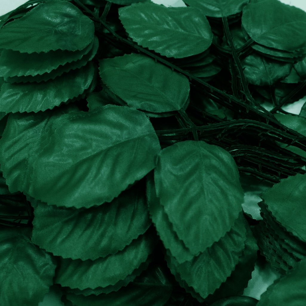 12 Ramos Decoração Arranjo Folhas de Rosa Artificial Planta Plástico 5 Galhos Cada 47cm