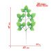 12 Ramos Decoração Arranjo Folhas de Rosa Artificial Planta Plástico 5 Galhos Cada 47cm