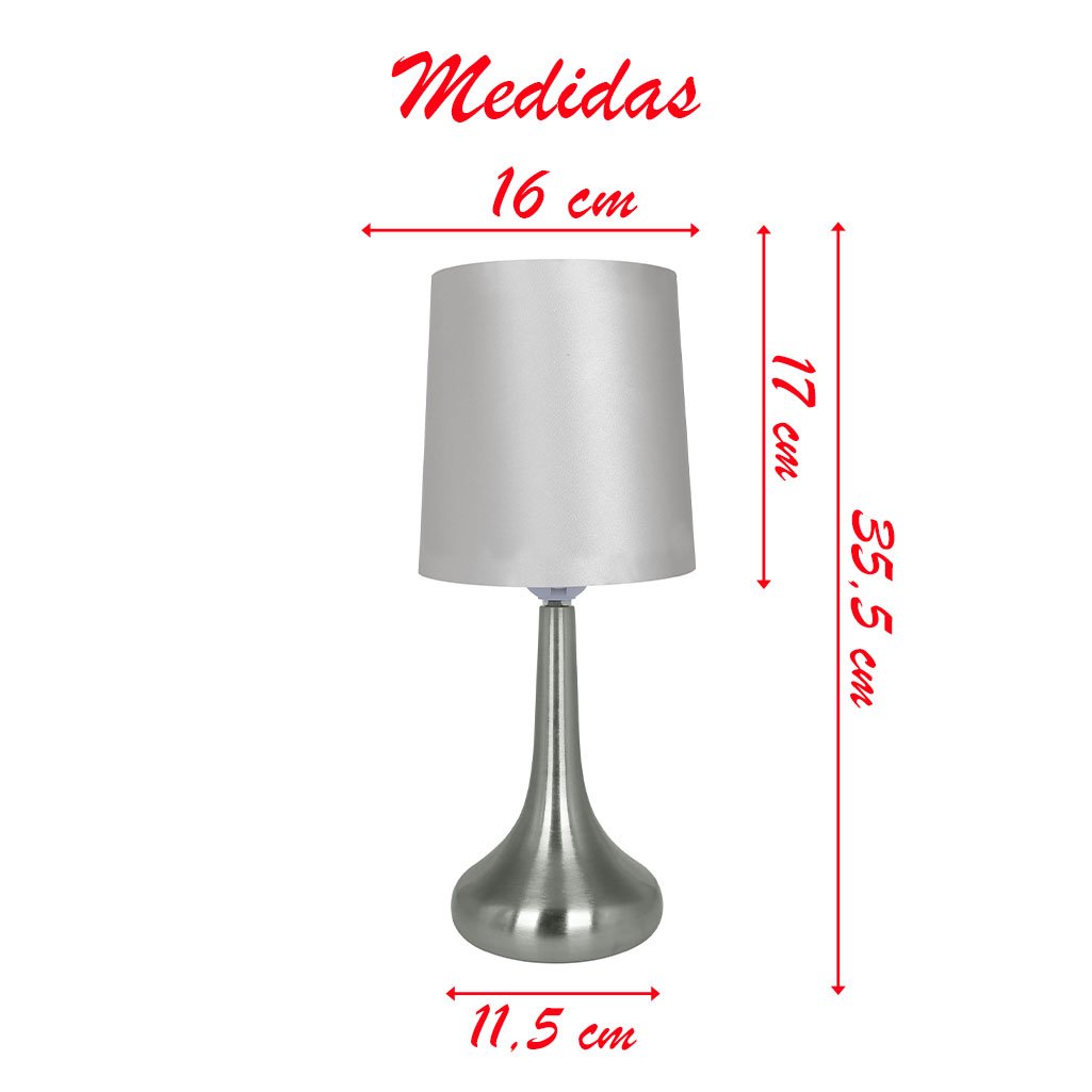 Abajur Luminária Branca De Mesa 35,5cm Bivolt 110/220v