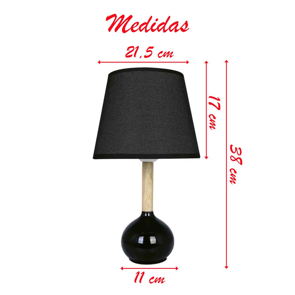 Abajur Luminária De Mesa 38cm Bivolt 110/220v