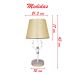 Abajur Luminária Dourada De Mesa 43cm Bivolt 110/220v