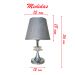 Abajur Luminária Prata De Mesa 15x36cm Bivolt 110/220v