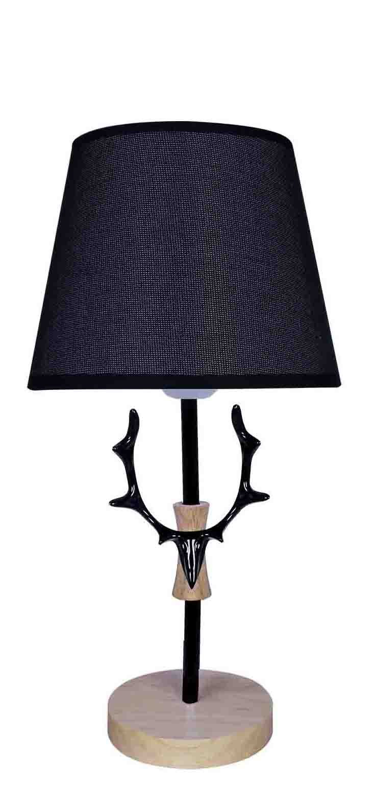 Abajur Luminária Preta De Mesa 43cm Bivolt 110/220v