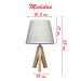 Abajur Luminária Rustica Branca De Mesa 38cm Bivolt 110/220v