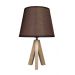 Abajur Luminária Rustica Marrom De Mesa 38cm Bivolt 110/220v