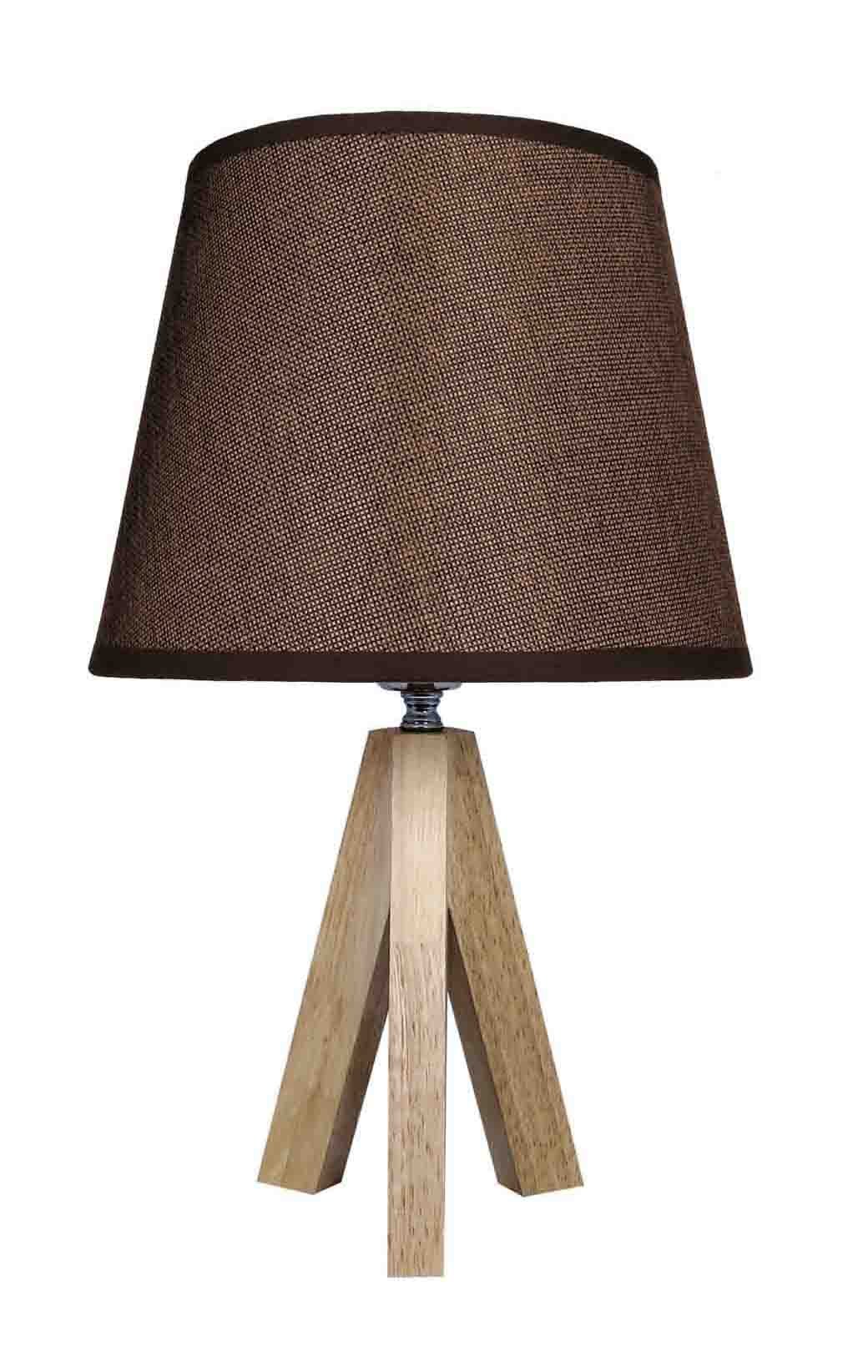 Abajur Luminária Rustica Marrom De Mesa 38cm Bivolt 110/220v