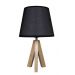Abajur Luminária Rustica Preta De Mesa 38cm Bivolt 110/220v