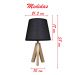 Abajur Luminária Rustica Preta De Mesa 38cm Bivolt 110/220v