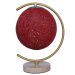 Abajur Luminária Rustica Vermelha Branca De Mesa 27,5cm Bivolt 110/220v