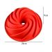 Assadeira de Silicone para Bolo Artistico, Bolo Vulcão, Gelatina, Flan, Vai ao Forno Vermelho