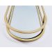 Bandeja Espelhada Oval Metal Dourado Lavabo Multiuso 30x12cm