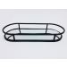 Bandeja Espelhada Oval Metal Preto Lavabo Multiuso 30x12cm