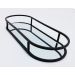 Bandeja Espelhada Oval Metal Preto Lavabo Multiuso 30x12cm