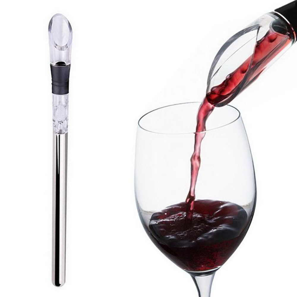 Bastão Resfriador de Vinho com Bico Aerador Inox 