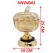 Bomboniere Abobora De Vidro Com Tampa Doces e Biscoitos 25cm