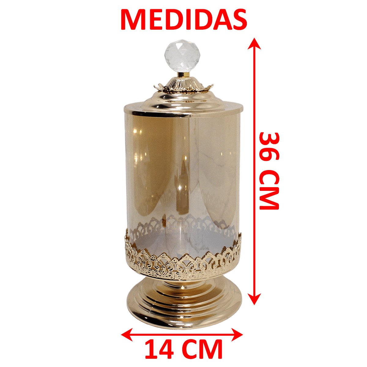 Bomboniere Decorativo De Vidro Com Tampa Biscoitos E Doces