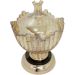 Bomboniere Decorativo Luxo Em Bronze De Vidro Com Tampa 25cm