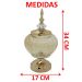 Bomboniere Pote Decorativo Em Bronze Vidro Biscoitos E Doces