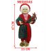 Boneca Mamãe Noel Decoração Pijama Roupão Com Presentes 47cm