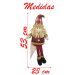 Boneco De Natal Papai Noel Sentado Perna Mole Em Tecido