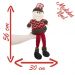 Boneco De Natal Papai Noel Sentado Perna Mole Em Tecido 56cm