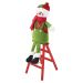 Boneco De Neve Natal Em Tecido Escada 51cm