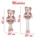 Boneco De Neve Natal Rosa Fofinho Perna Ajustável 94cm