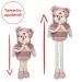 Boneco De Neve Natal Rosa Fofinho Perna Ajustável 94cm
