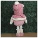 Boneco De Neve Natal Rosa Fofinho Perna Ajustável 94cm