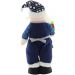 Boneco Decorativo Papai Noel Artesão Azul Com Brinquedo 53cm