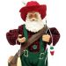 Boneco Decorativo Papai Noel Pescador Colecionável De 30cm