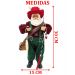 Boneco Decorativo Papai Noel Pescador Colecionável De 30cm