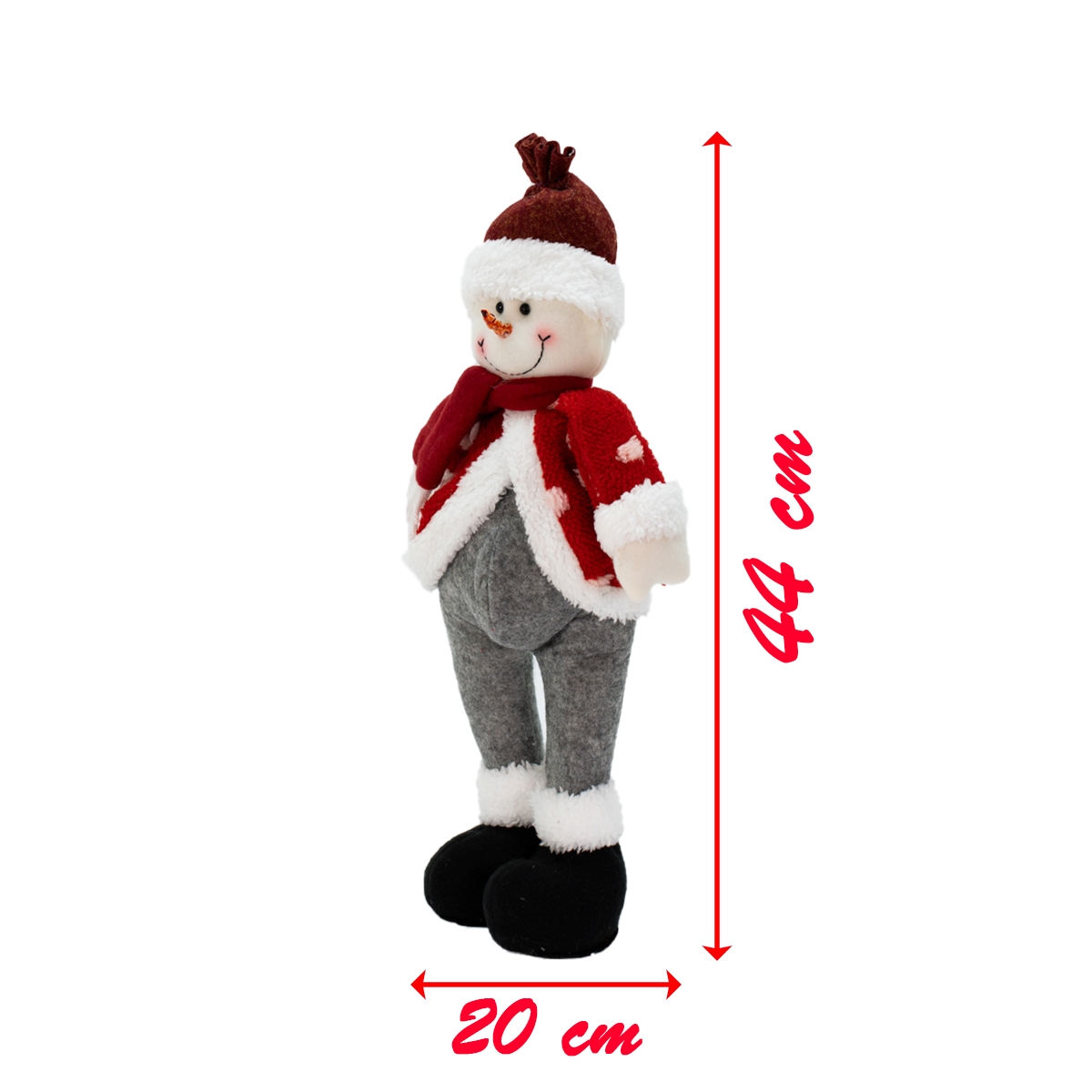 Boneco Enfeite decorativo De Natal Boneco Neve Natalino 44cm